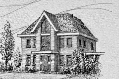 pentekening. Waterhoen 5 Pijnacker.